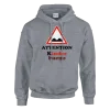 Hoodie "Attention Kinder bueno" Gris Chiné Anthracite