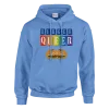Hoodie "Burger Queer" Bleu ciel