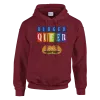 Hoodie "Burger Queer" Grenat