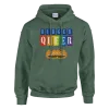 Hoodie "Burger Queer" Vert Treillis