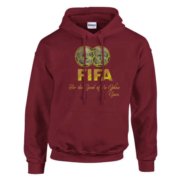 Hoodie "For the good of the gain" Grenat