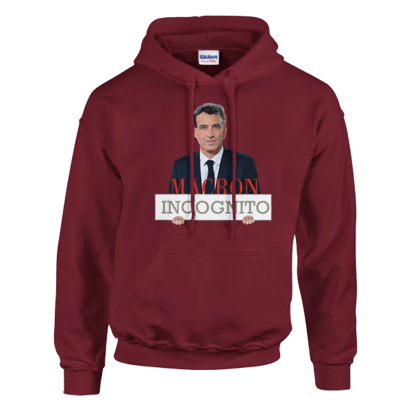 Hoodie "Macron Incognito" Grenat