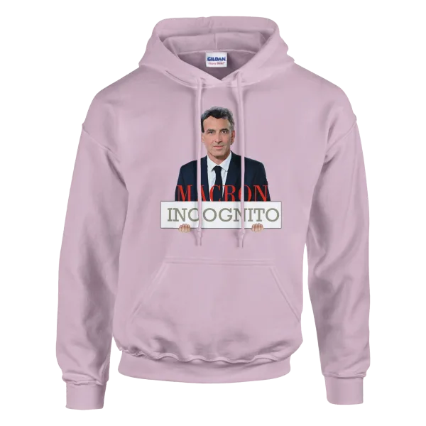 Hoodie "Macron Incognito" Rose Pâle