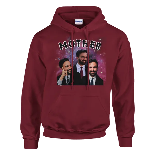 Hoodie "Mother Mamdani" Grenat