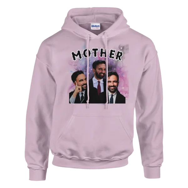 Hoodie "Mother Mamdani" Rose Pâle