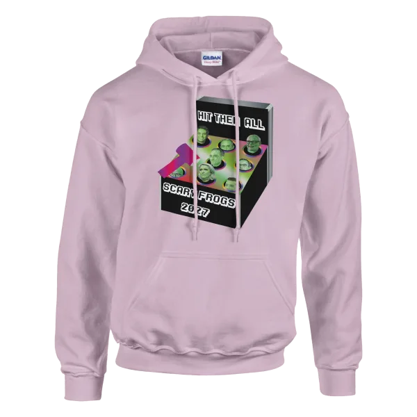 Hoodie "Scary Frogs 2027" Rose Pâle