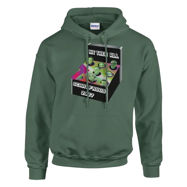 Hoodie "Scary Frogs 2027" Vert Treillis