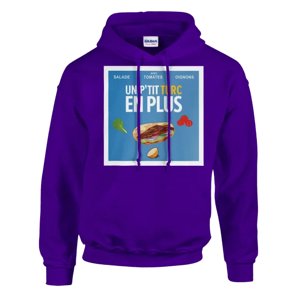 Hoodie "Un p'tit turc en plus" Mauve