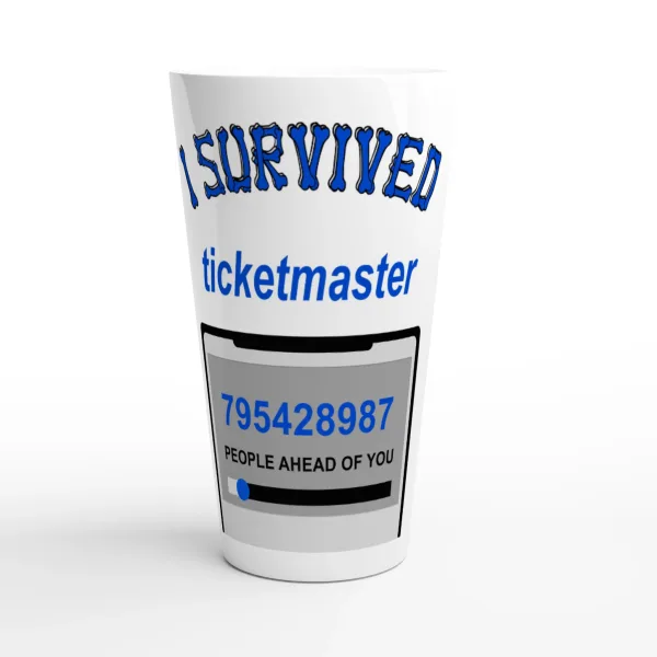 Mug "I survived Ticketmaster" 50cl Latte