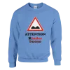 Sweat "Attention Kinder bueno" Bleu ciel