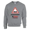 Sweat "Attention Kinder bueno" Gris Chiné Anthracite