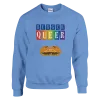 Sweat "Burger Queer" Bleu ciel Sweat "Burger Queer" Bleu ciel