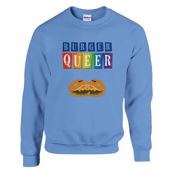 Sweat "Burger Queer" Bleu ciel Sweat "Burger Queer" Bleu ciel