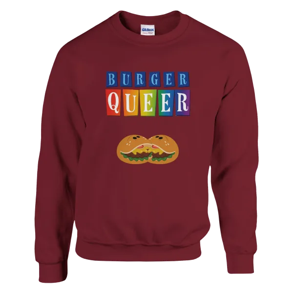 Sweat "Burger Queer" Grenat Sweat "Burger Queer" Grenat