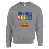 Sweat "Burger Queer" Gris Chiné Anthracite Sweat "Burger Queer" Gris Chiné Anthracite