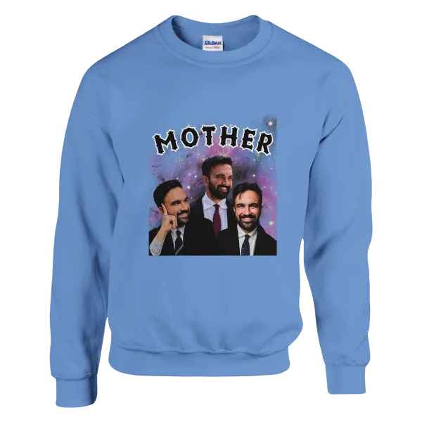 Sweat "Mother Mamdani" Bleu ciel