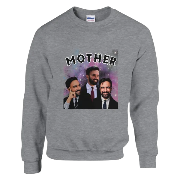 Sweat "Mother Mamdani" Gris Chiné Anthracite