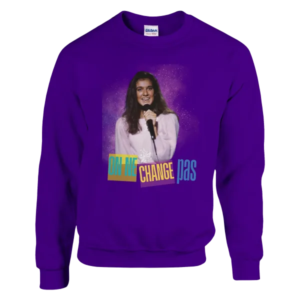 Sweat "On ne change pas" Mauve