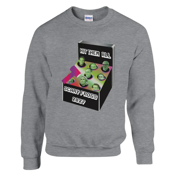 Sweat "Scary Frogs 2027" Gris Chiné Anthracite Sweat "Scary Frogs 2027" Gris Chiné Anthracite