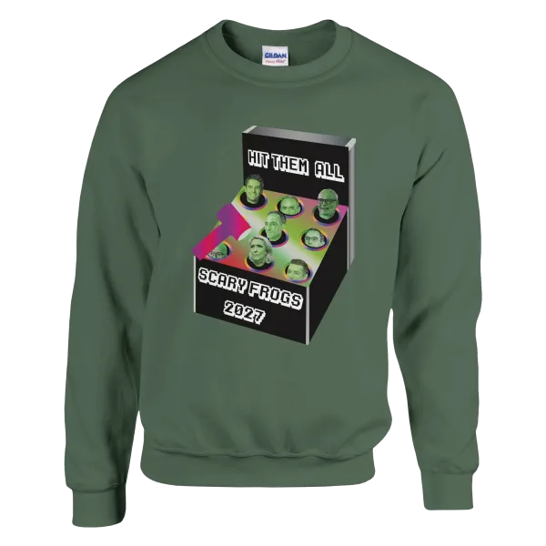 Sweat "Scary Frogs 2027" Vert Treillis Sweat "Scary Frogs 2027" Vert Treillis