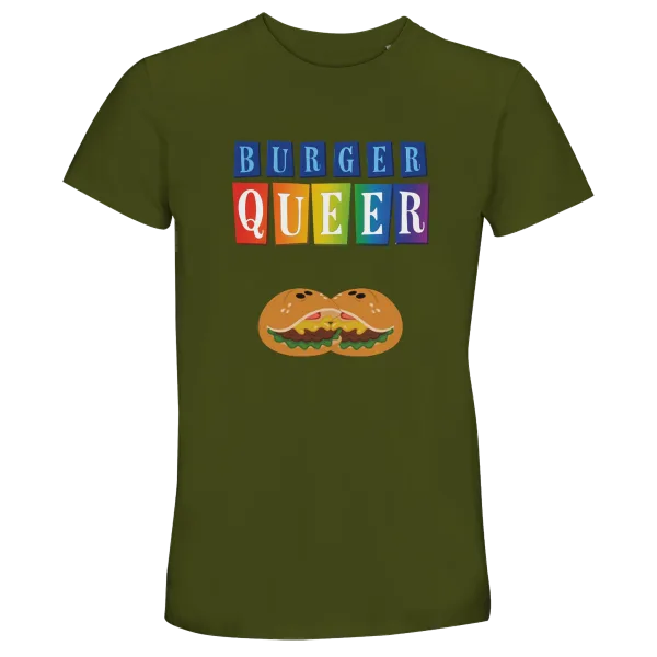 T-Shirt "Burger Queer" Vert Treillis