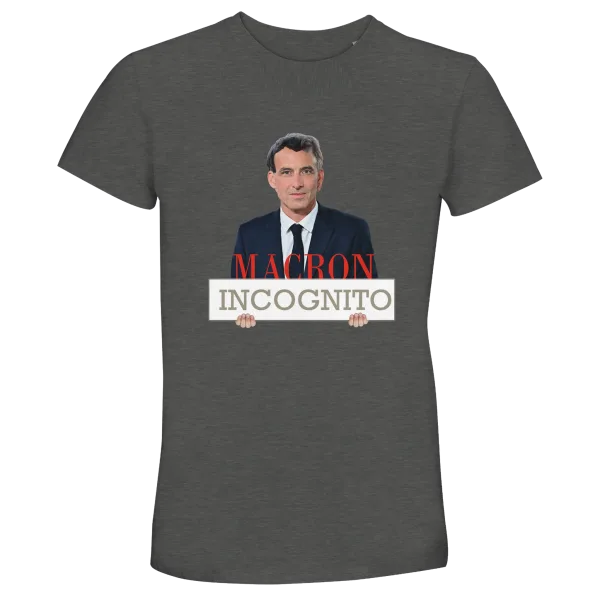 T-Shirt "Macron Incognito" Gris chiné