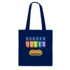 Tote Bag "Burger Queer" Bleu marine