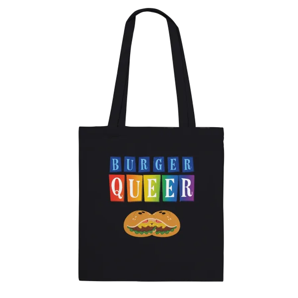 Tote Bag "Burger Queer" Noir
