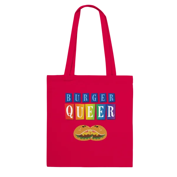 Tote Bag "Burger Queer" Rouge