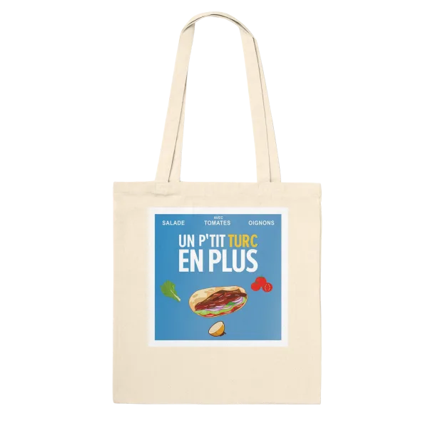 Tote Bag "Un p'tit turc en plus" Écru