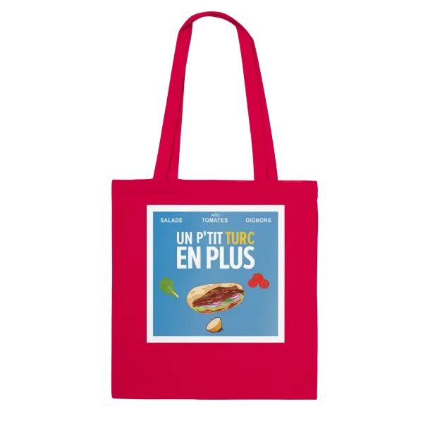Tote Bag "Un p'tit turc en plus" Rouge